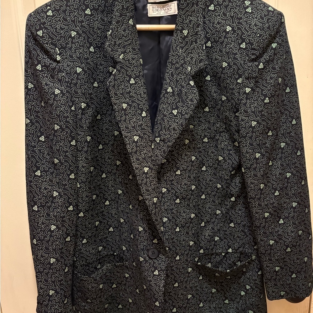 Basile for Bergdorf Goodman Vintage Men’s Suit Jacket 💯 Lana Wool Rare Pattern!